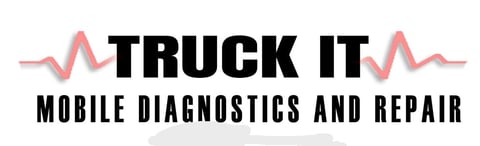 Truck It Mobile Diagnostics and Repair logo with heartbeat line design